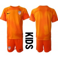 Forenede Stater Målmand Hjemmebanesæt Børn VM 2022 Kortærmet (+ Korte bukser)